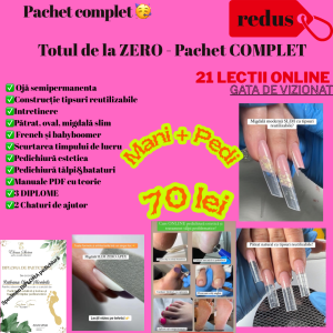 Pachet complet – Manichiură cu tipsuri si Pedichiură estetică și tratament tălpi
