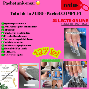 Pachet complet – Manichiură cu tipsuri si Pedichiură estetică și tratament tălpi